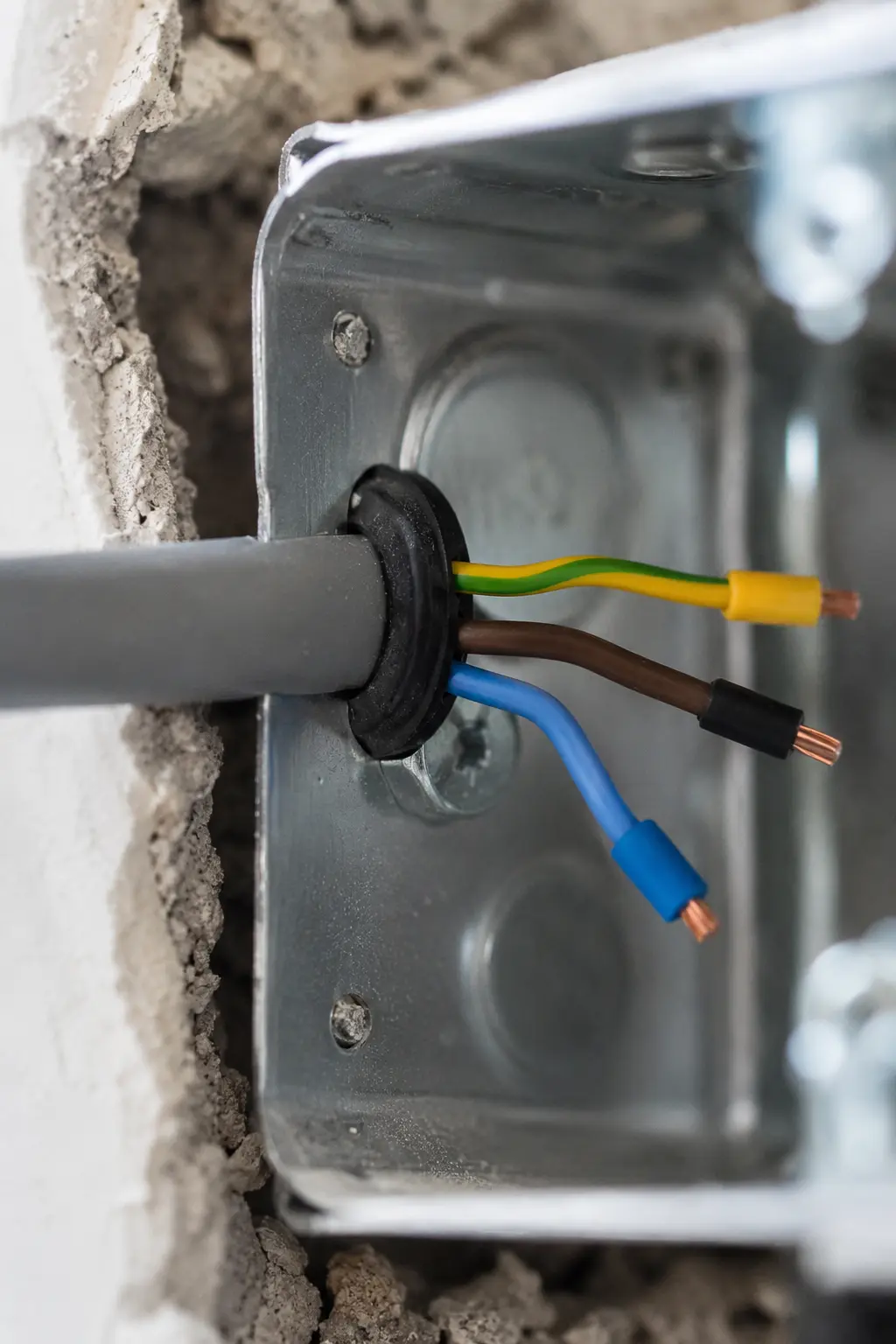 Electrician installing outdoor lighting